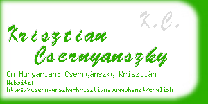 krisztian csernyanszky business card