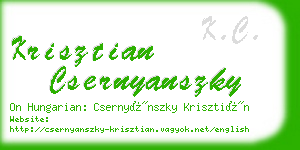 krisztian csernyanszky business card